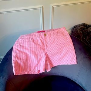 Lilly Pulitzer pink seersucker shorts